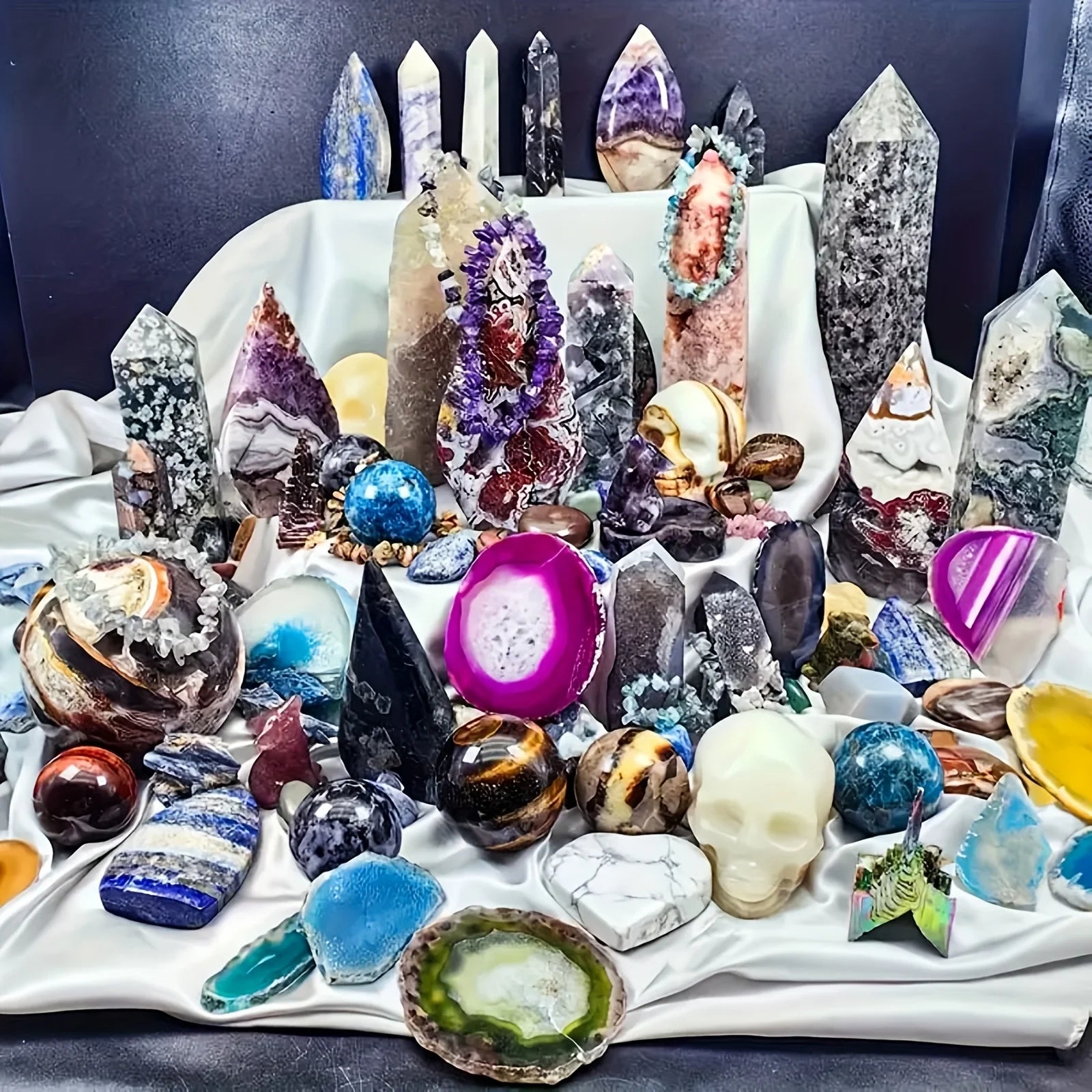 Mystical Crystal Mystery Box | Handpicked Raw & Tumbled Stones | 1lb, 2lb, or 3lb Box of Healing Crystals & Gemstones