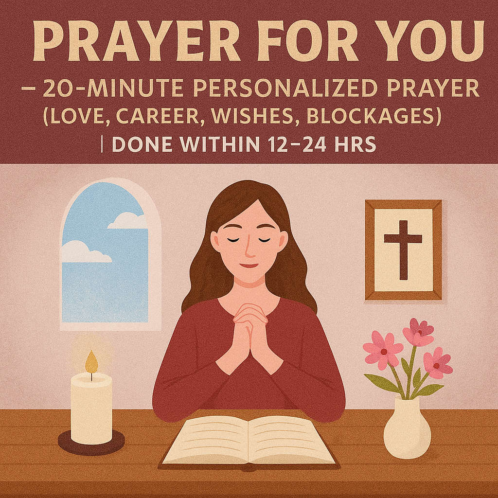 Prayer for You — 20-Minute Personalized Prayer (Love, Career, Wishes, Blockages | Done within 12–24 hrs)