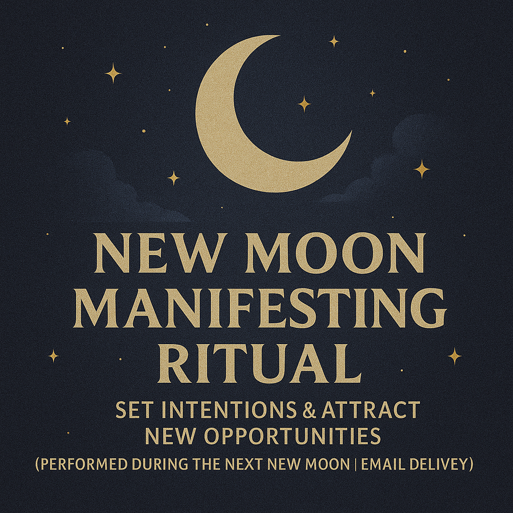 New Moon Manifesting Ritual — Set Intentions & Attract New Opportunities (Performed during the next New Moon | Email delivery)