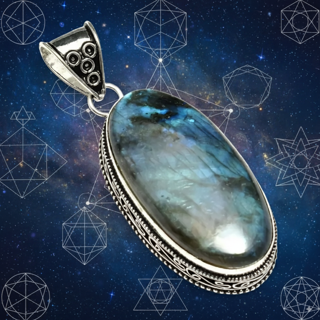 Labradorite Sterling Silver Pendant – Intuition, Magic & Transformation