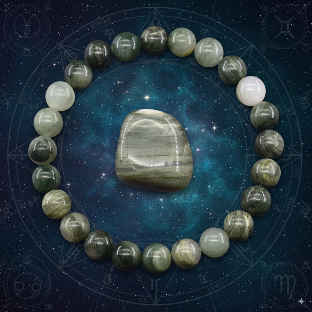Green Strew Hat Stone Bracelet – Renewal, Balance & Emotional Healing