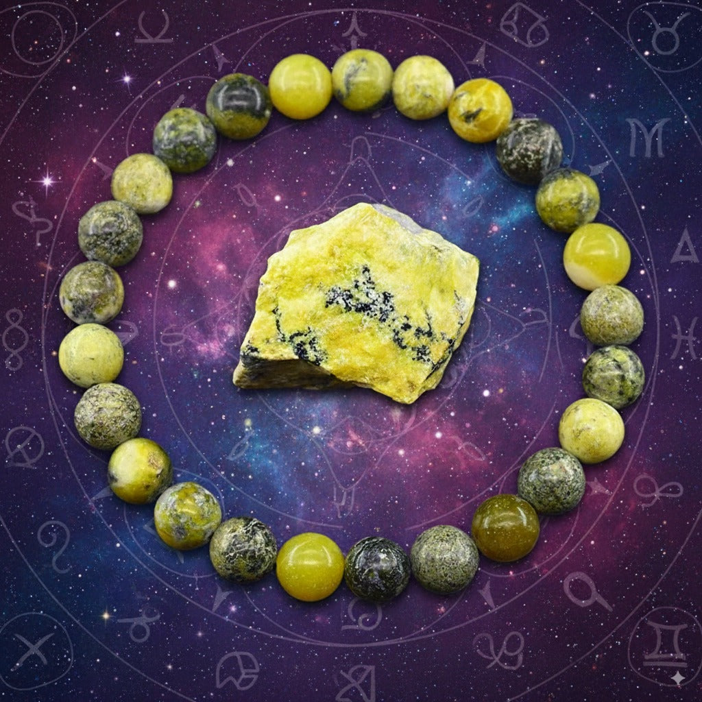 Grass Yellow Stone Bracelet – Energy, Positivity & Grounding