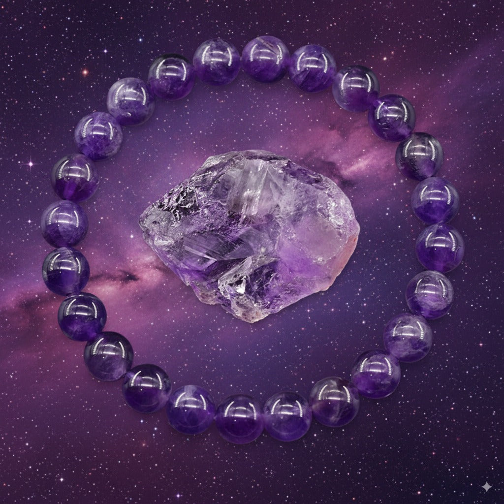 Amethyst Crystal Bracelet – Calming Energy & Intuition Stone