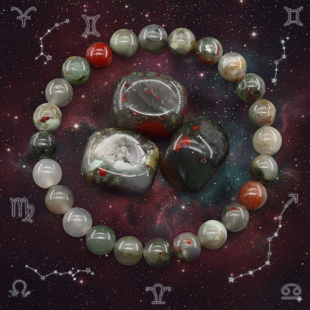 African Bloodstone Bracelet – Courage, Healing & Vitality