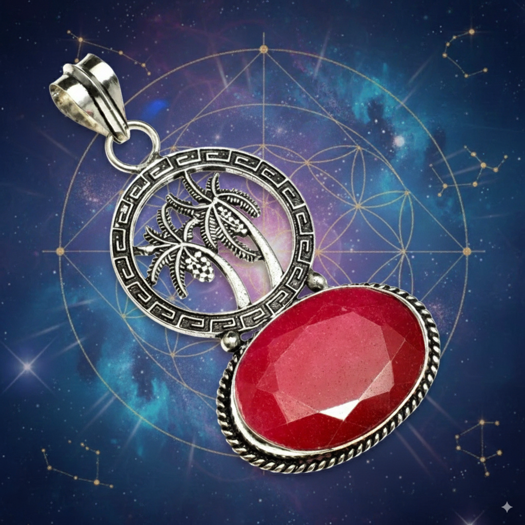 Tropical Radiance Ruby Pendant: Ignite Passion & Vitality