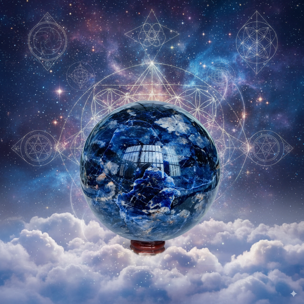 Sodalite Crystal Sphere – Deep Blue Calm & Inner Wisdom
