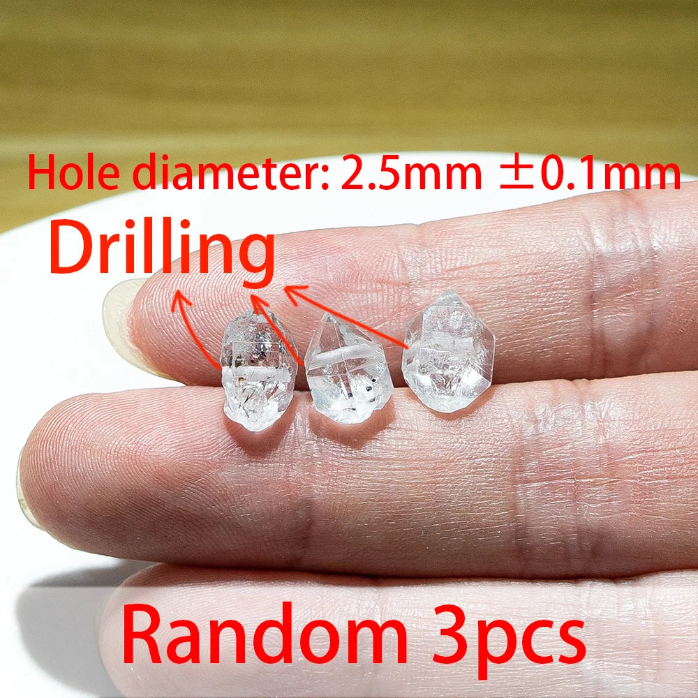 Natural Herkimer Diamond Quartz Bracelet – Reiki Healing Crystal Jewelry