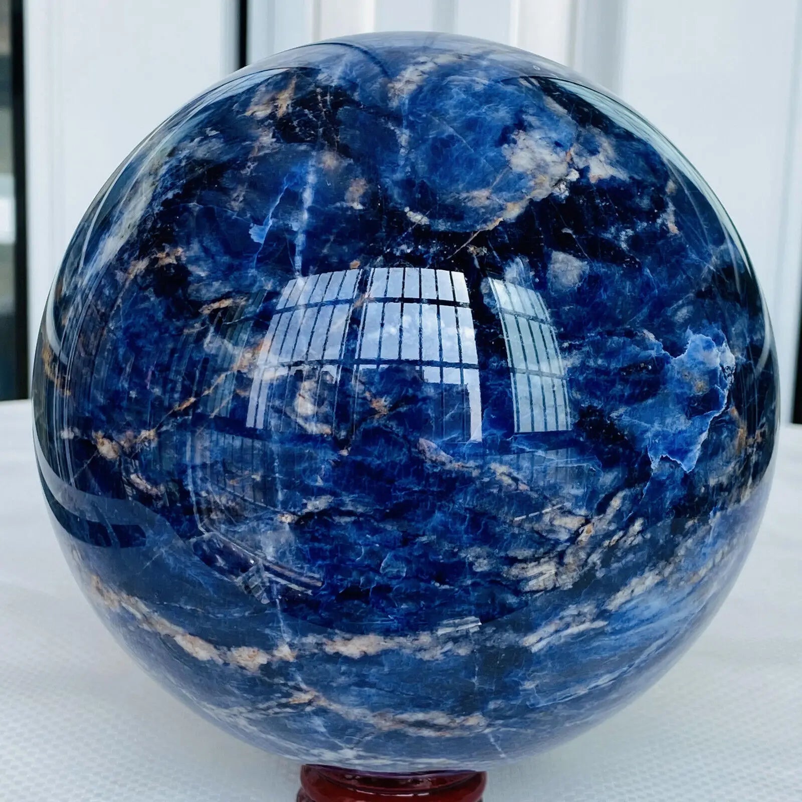 Sodalite Crystal Sphere – Deep Blue Calm & Inner Wisdom