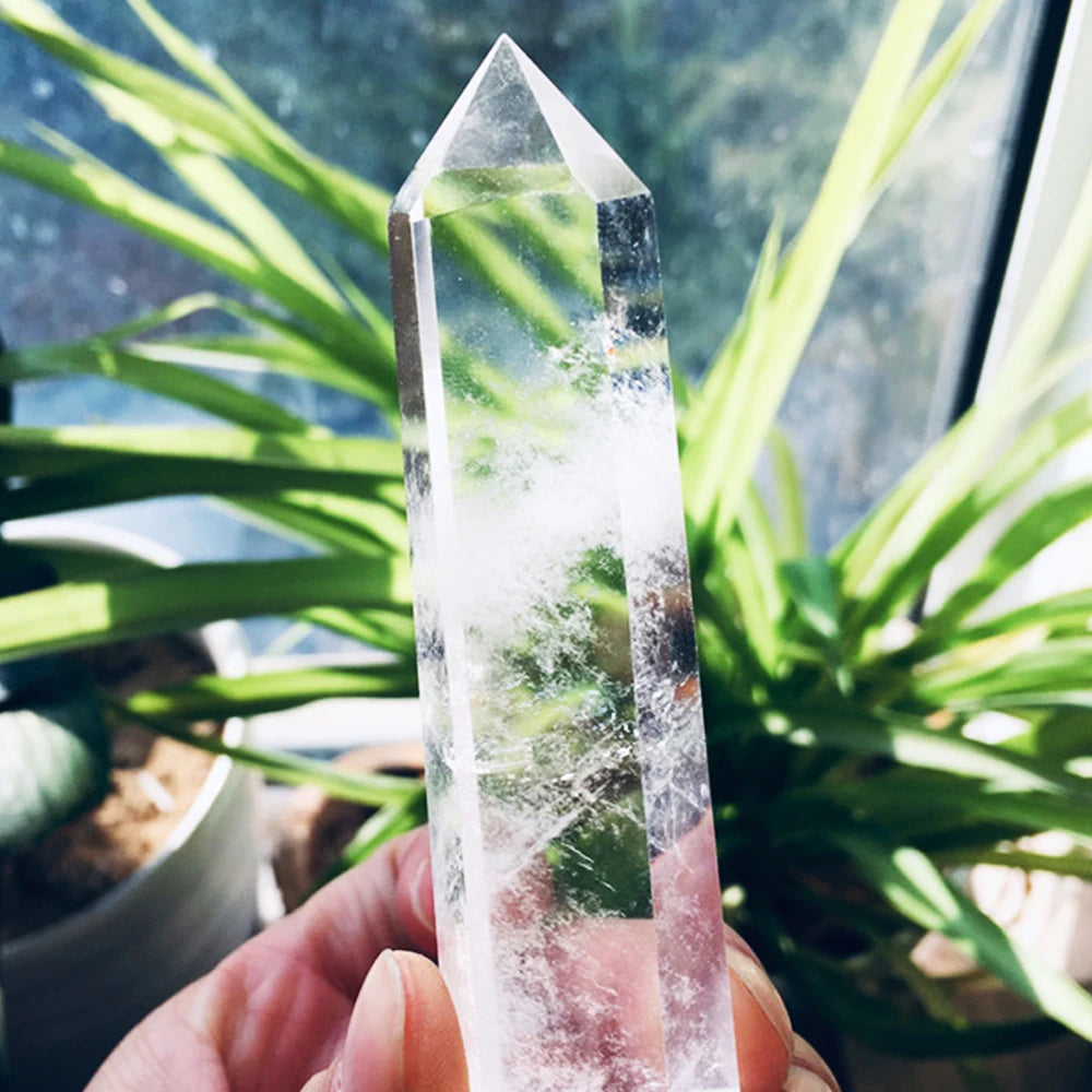 15cm Natural Crystal Tower – Amethyst, Lapis Lazuli, Labradorite & Obsidian Hexagonal Prism Wand