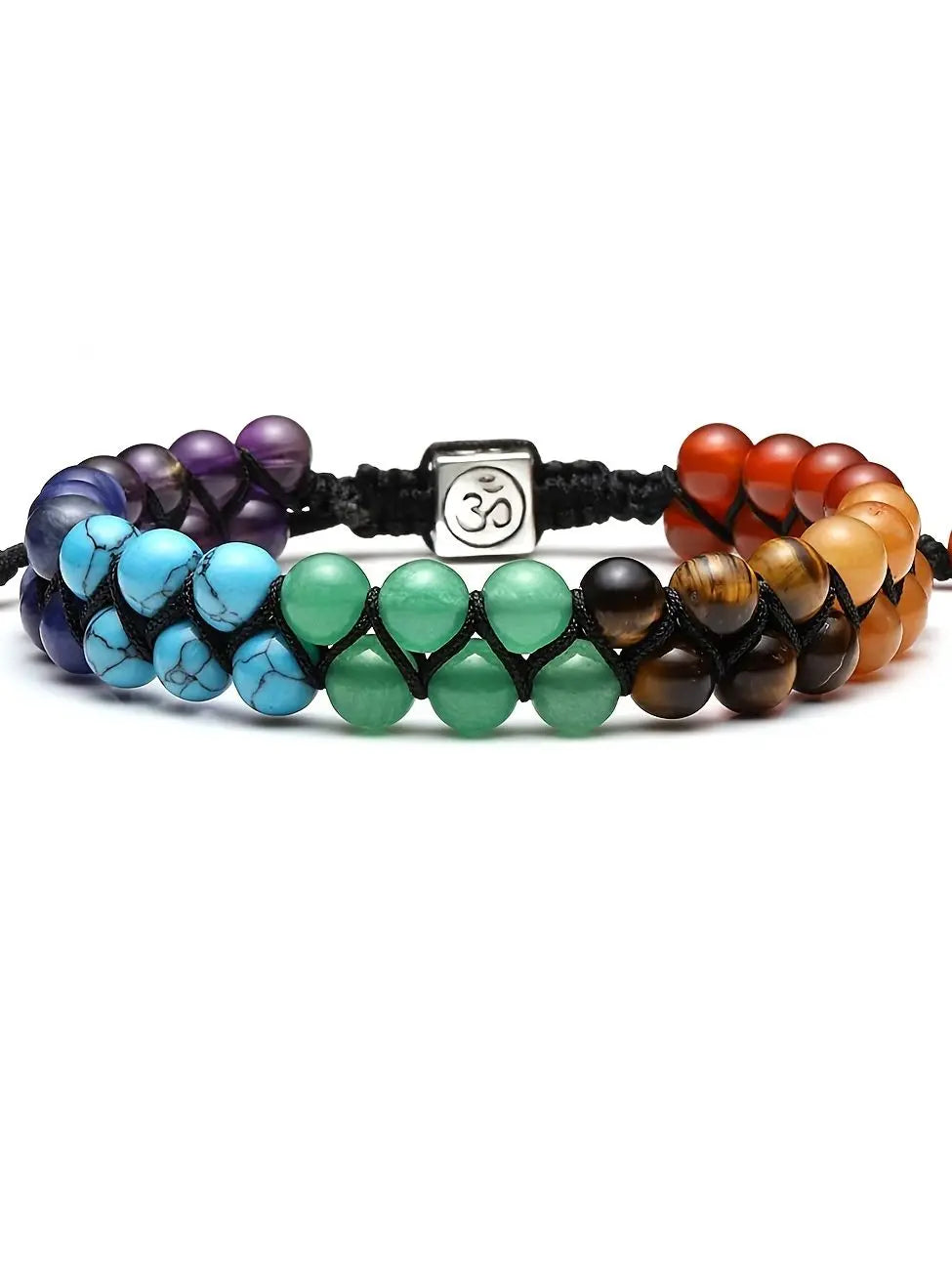 7 Chakra Healing Crystal Bracelet – Adjustable Beaded Yoga & Meditation Jewelry
