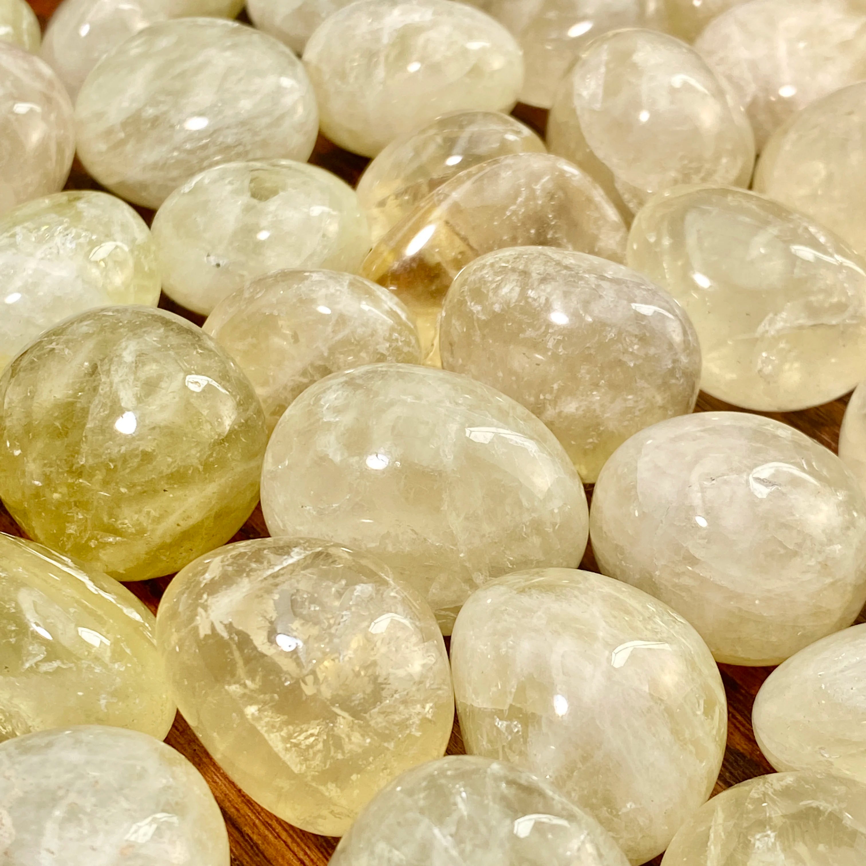 5PCS Lemon Citrine Tumbled Stones (1–5cm)