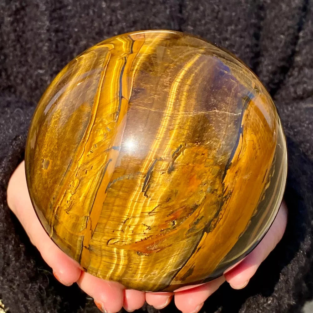 Golden Tiger’s Eye Crystal Sphere – Strength, Courage & Prosperity