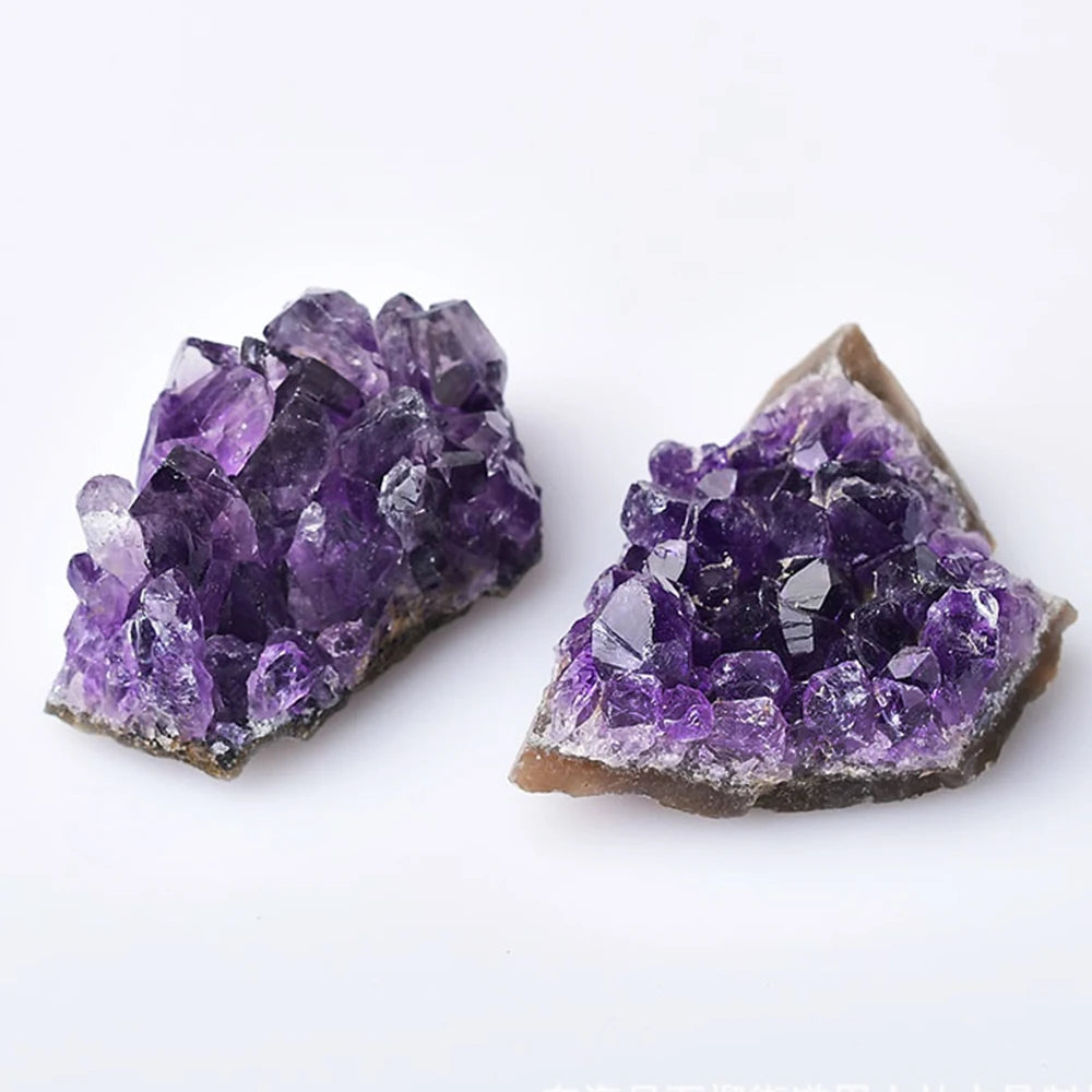 Natural Raw Amethyst Cluster – Purple Quartz Crystal from Uruguay | Irregular Mineral Specimen for Healing, Crafts & Home Décor (10–30g)