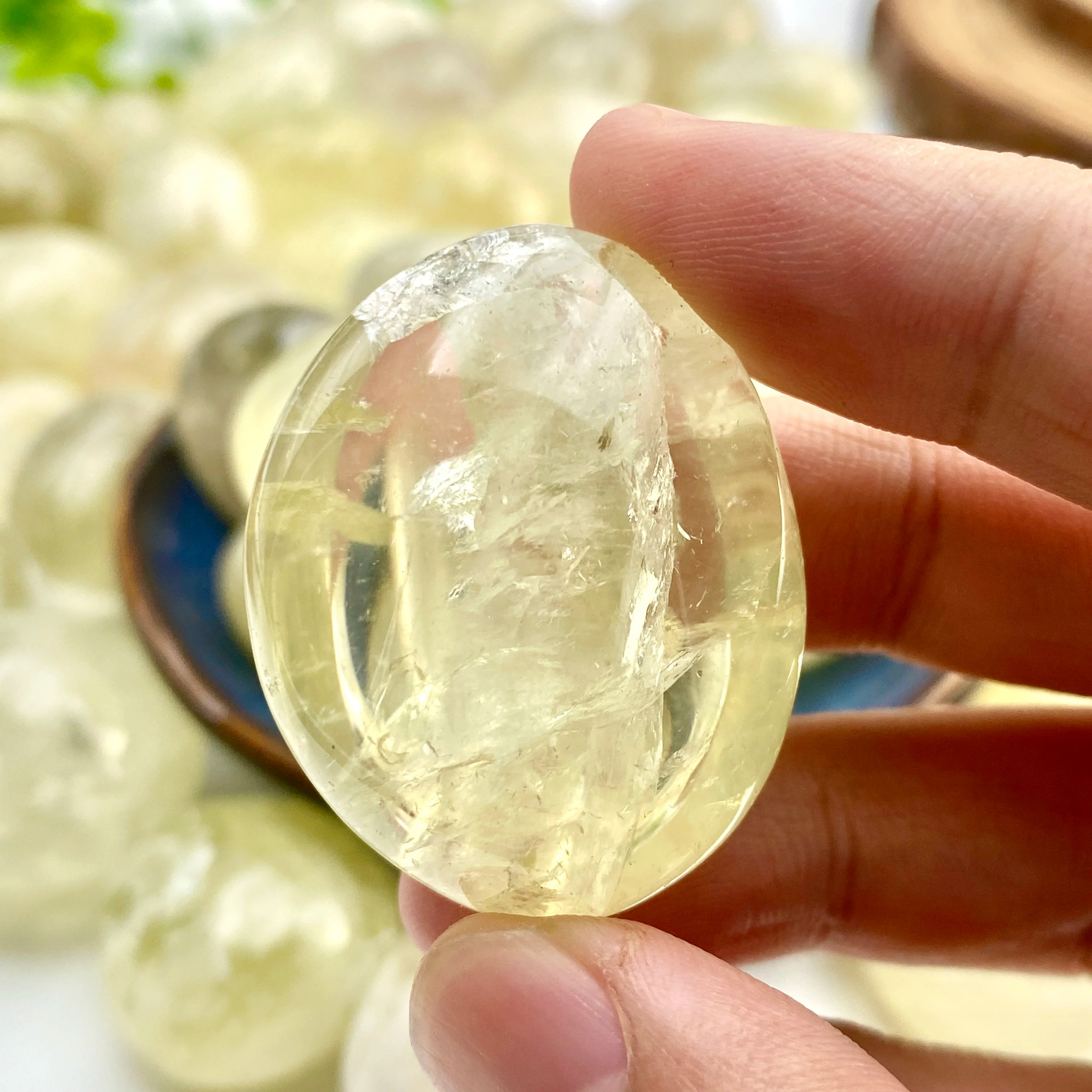 5PCS Lemon Citrine Tumbled Stones (1–5cm)
