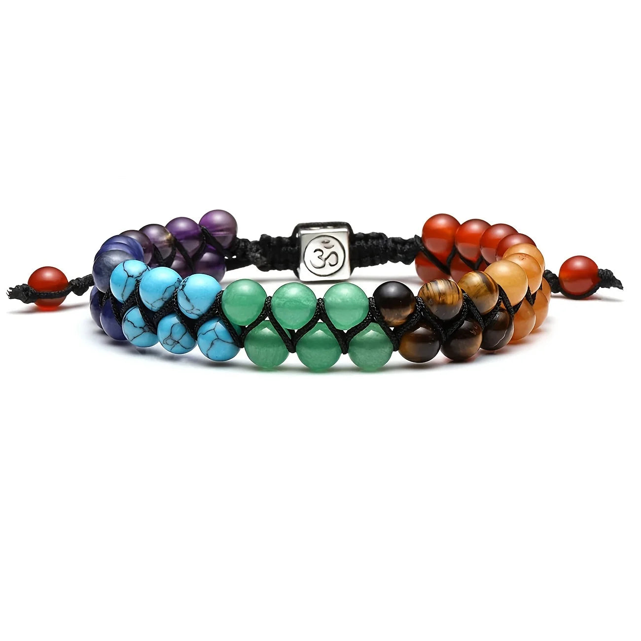 7 Chakra Healing Crystal Bracelet – Adjustable Beaded Yoga & Meditation Jewelry