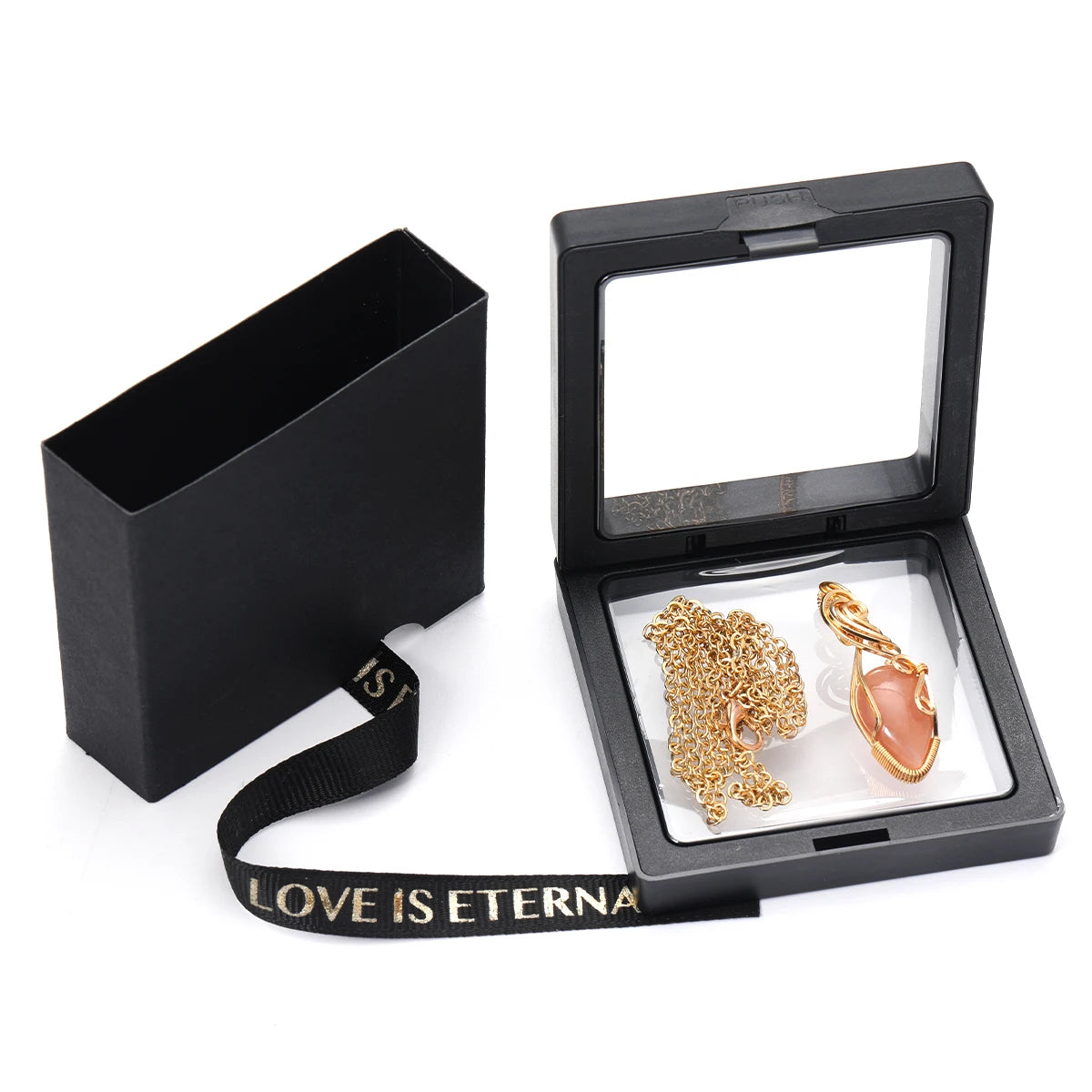 Natural Himalayan Sunstone Pendant – Copper Wire Wrapped Necklace for Happiness, Freedom & Abundance