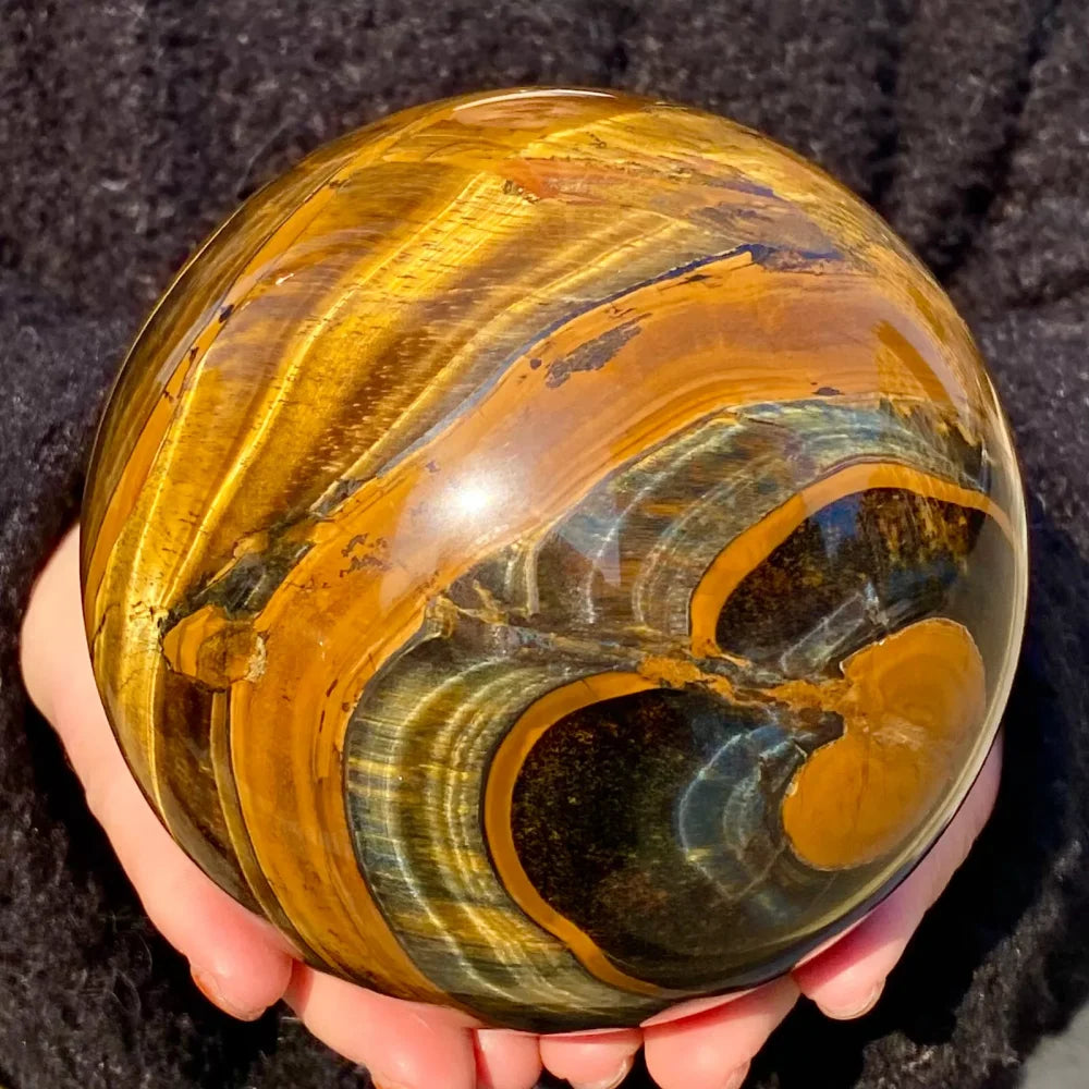 Golden Tiger’s Eye Crystal Sphere – Strength, Courage & Prosperity