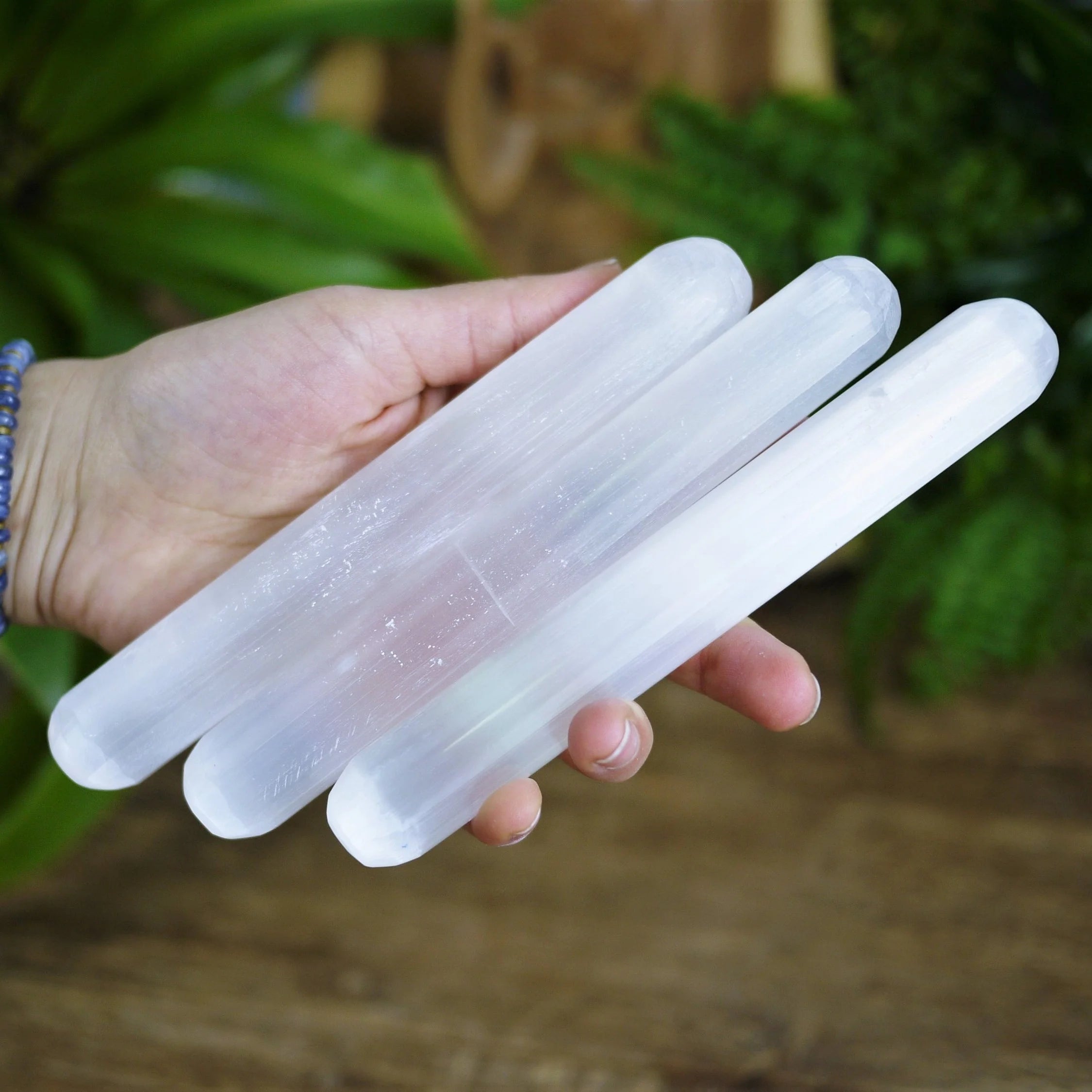 Natural Selenite Wand – Healing, Calming & High Energy Crystal from Morocco (Cleansing & Protection Tool)