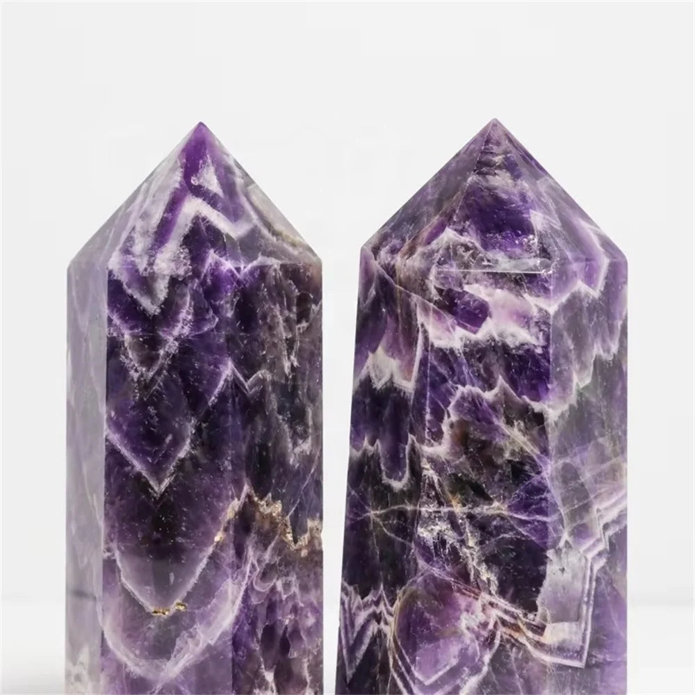 Natural Dream Amethyst Quartz Tower Wand – Spiritual Growth & Manifestation Crystal (200–500 g)
