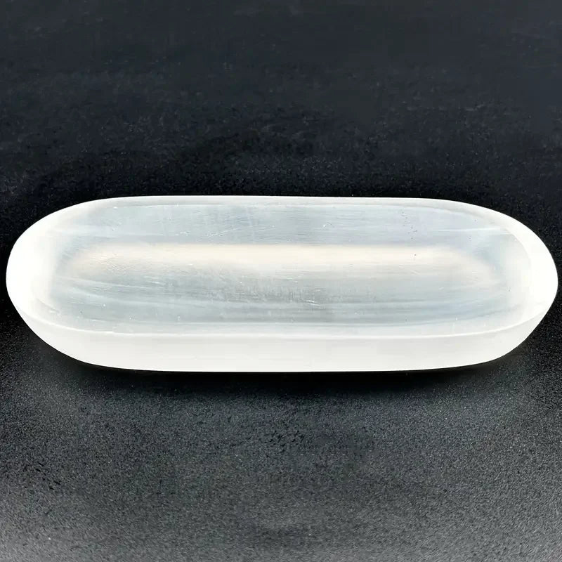 ✨ Selenite Oval Bowl – Crystal Charging Plate & Home Décor