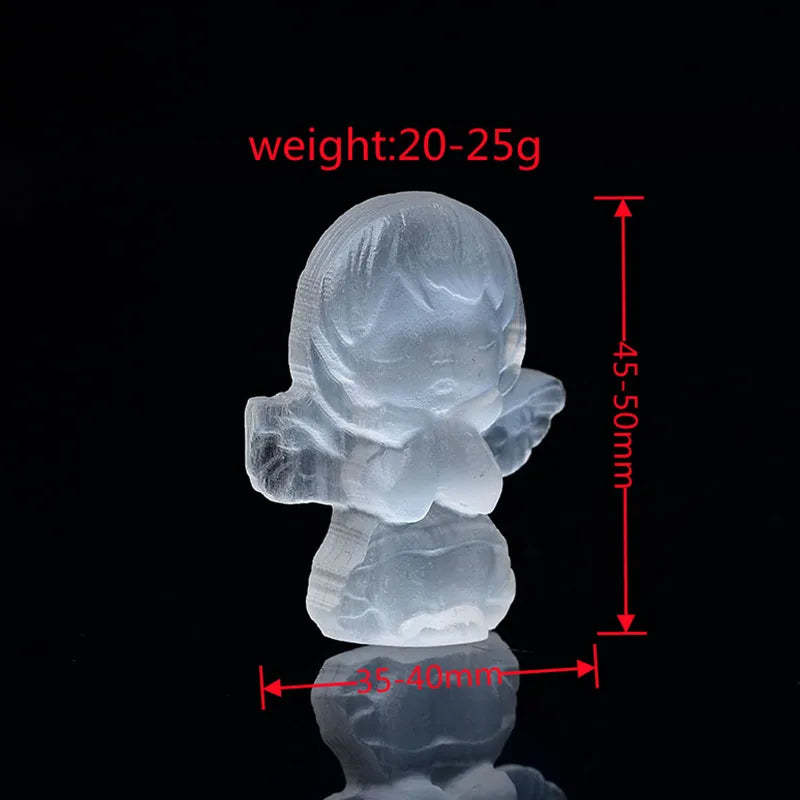 Natural Selenite Angel Statue – Spiritual Protection, Reiki Healing & Meditation Decor