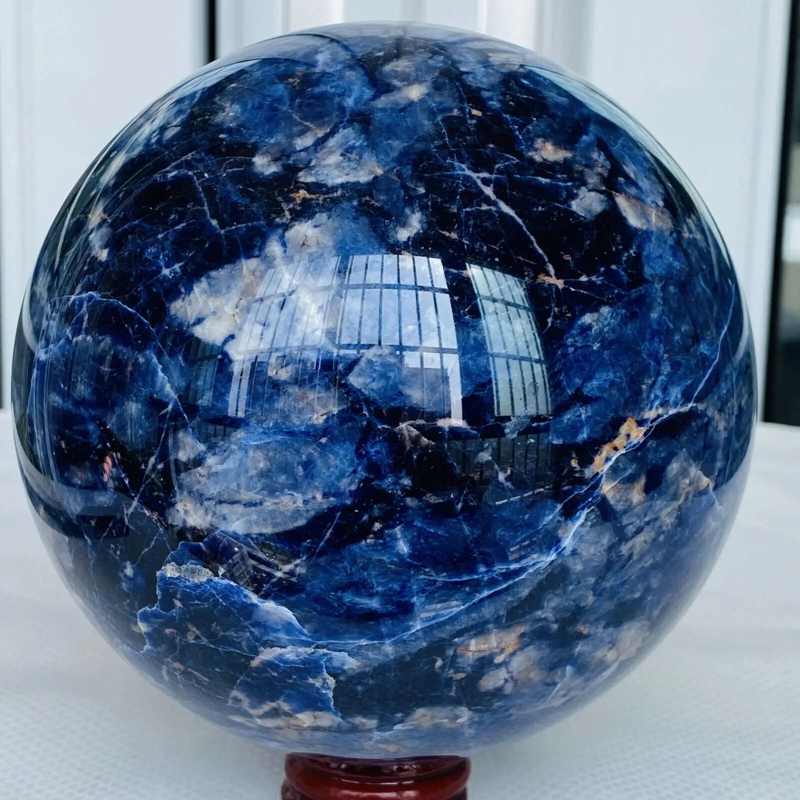 Sodalite Crystal Sphere – Deep Blue Calm & Inner Wisdom
