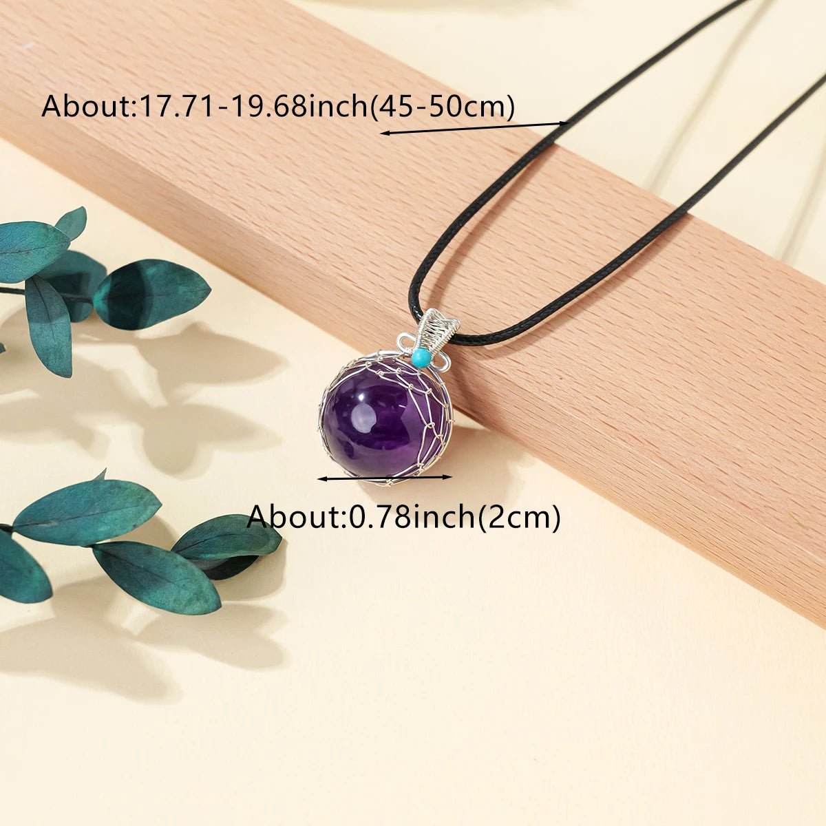 Amethyst Wire-Wrapped Crystal Pendant – Spiritual Protection & Calming Energy Necklace