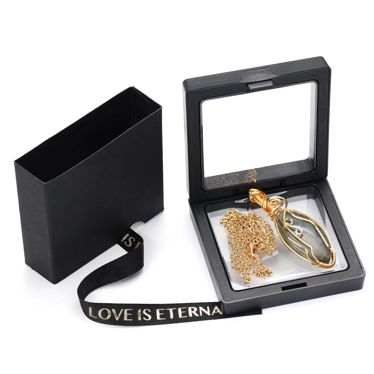 Manifestation Labradorite Pendant Necklace – Handmade Copper Wire Wrapped Crystal for Intuition & Protection