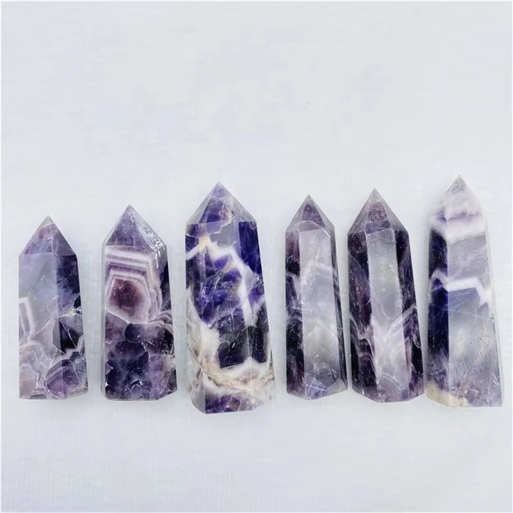 Natural Dream Amethyst Quartz Tower Wand – Spiritual Growth & Manifestation Crystal (200–500 g)