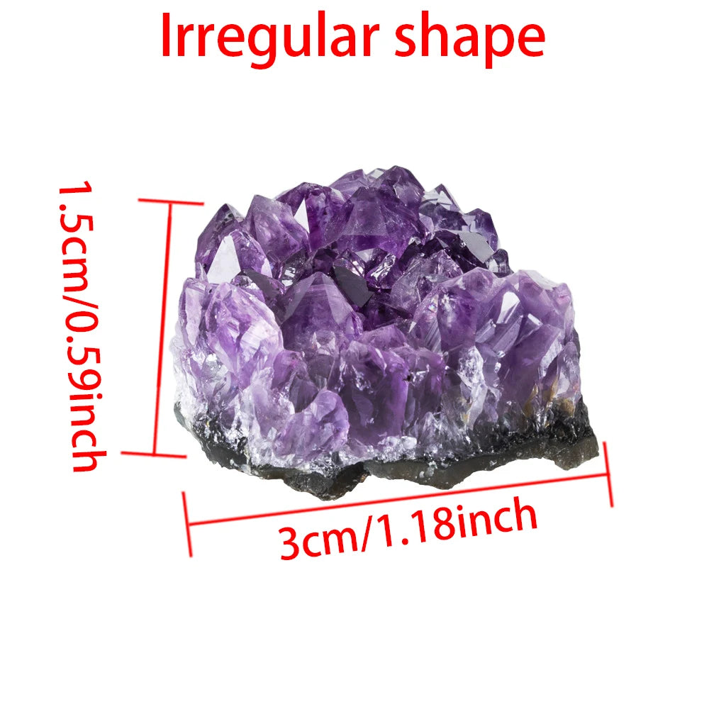 Natural Raw Amethyst Cluster – Purple Quartz Crystal from Uruguay | Irregular Mineral Specimen for Healing, Crafts & Home Décor (10–30g)