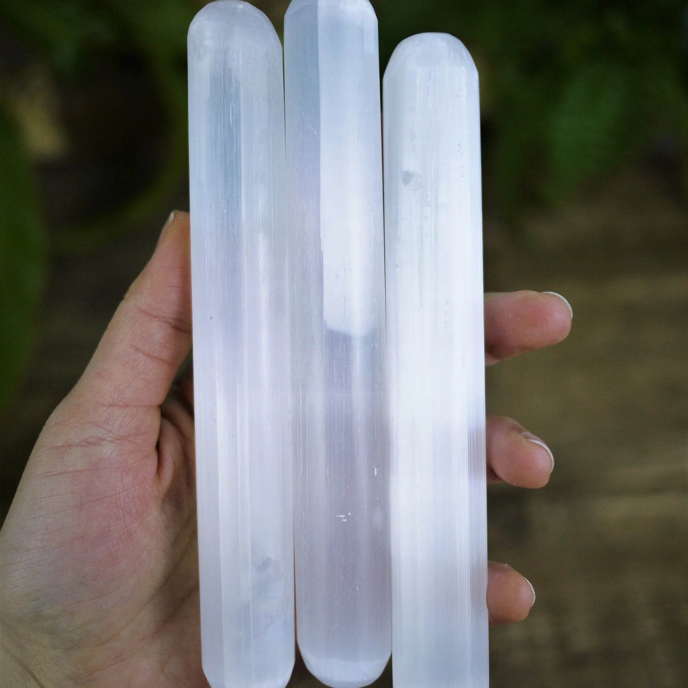 Natural Selenite Wand – Healing, Calming & High Energy Crystal from Morocco (Cleansing & Protection Tool)