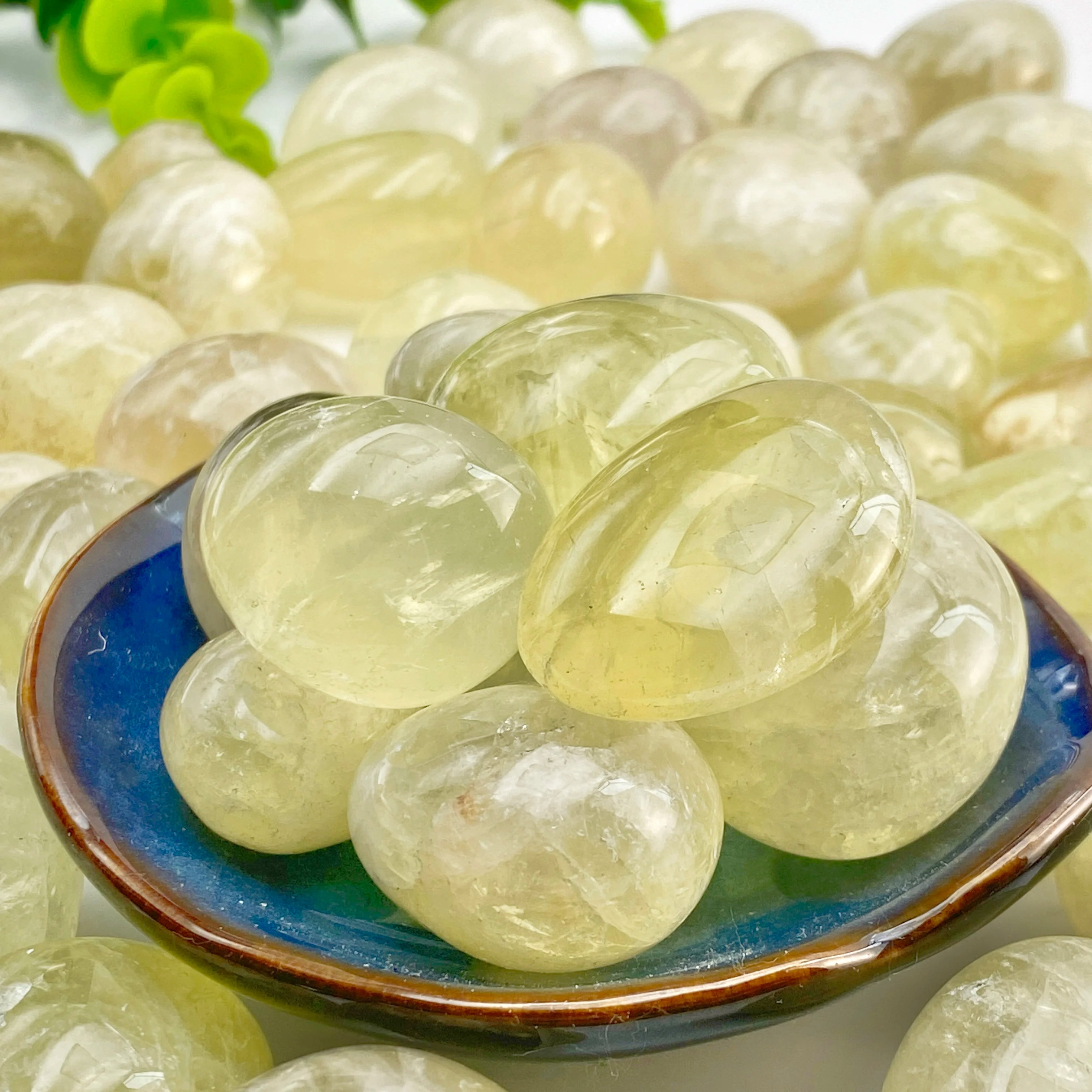 5PCS Lemon Citrine Tumbled Stones (1–5cm)