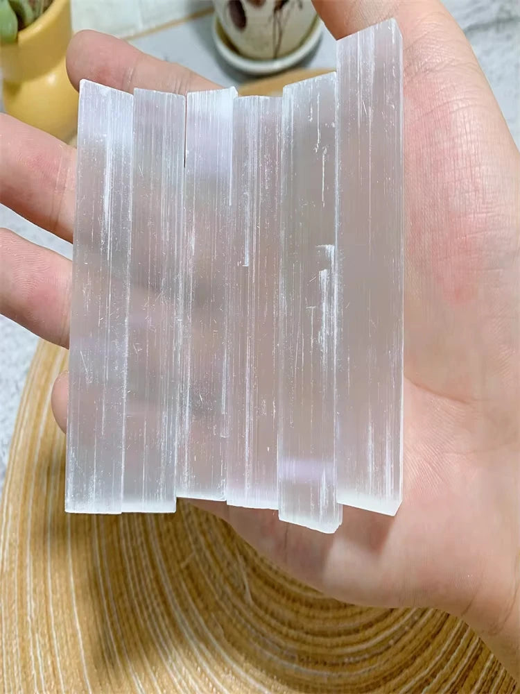 Selenite Slice Charging Station – Crystal Plate for Cleansing, Purification & Energy Healing