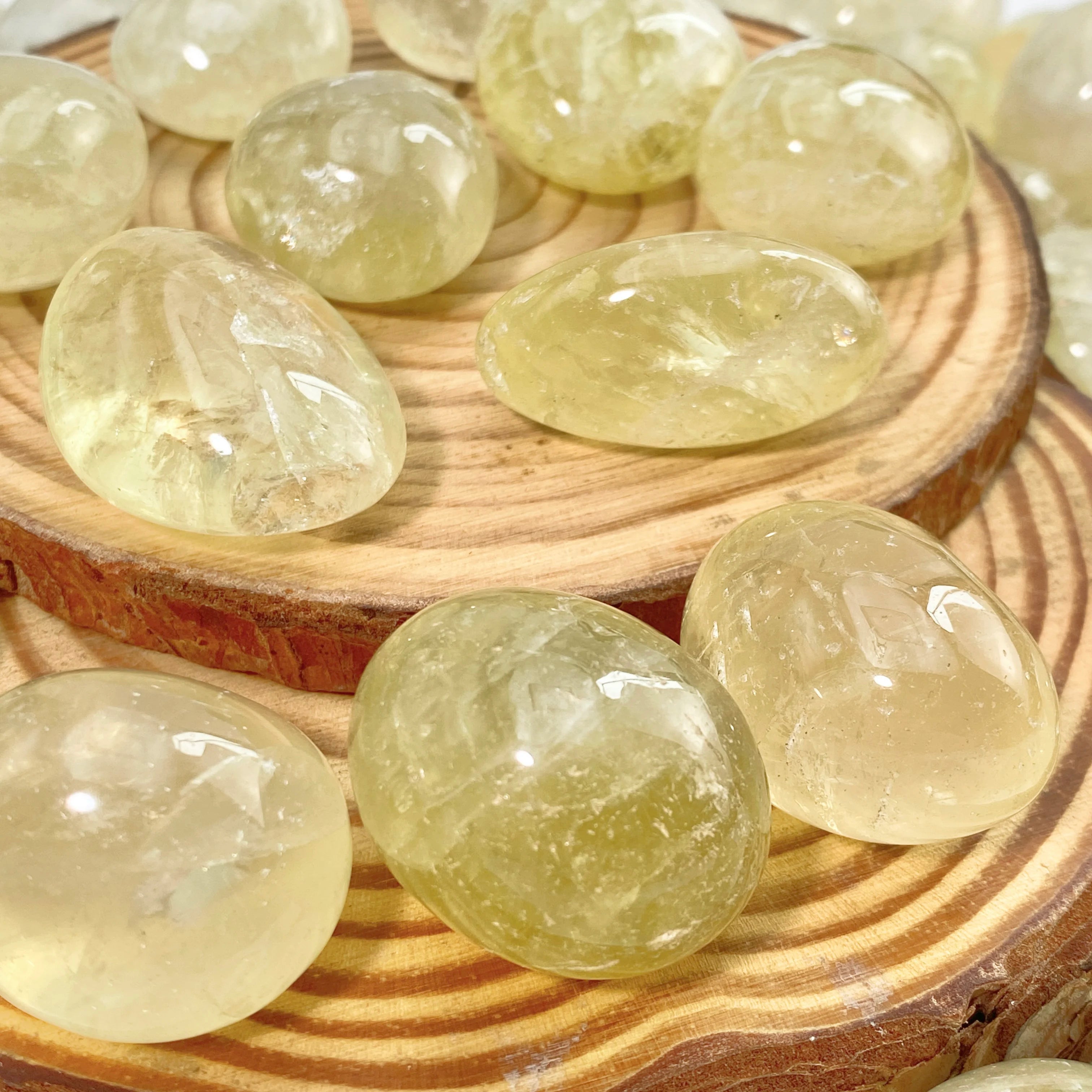 5PCS Lemon Citrine Tumbled Stones (1–5cm)