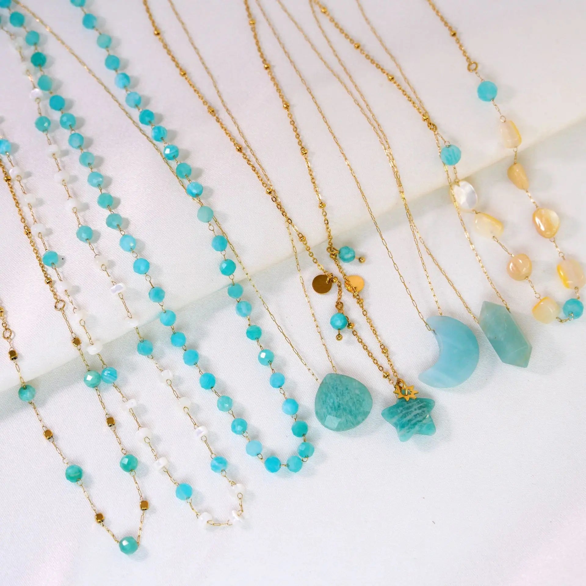 14K Gold-Plated Amazonite Pendant Necklace – Serenity & Self-Expression