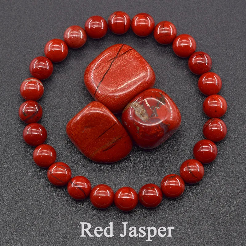 Red Jasper Crystal Bracelet – Strength, Stability & Vitality