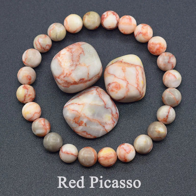 Red Picasso Jasper Bracelet – Creativity, Grounding & Transformation