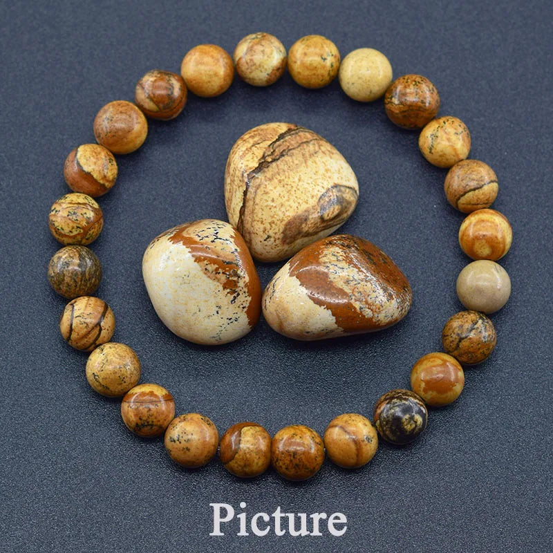 Picture Jasper Crystal Bracelet – Grounding, Wisdom & Earth Connection