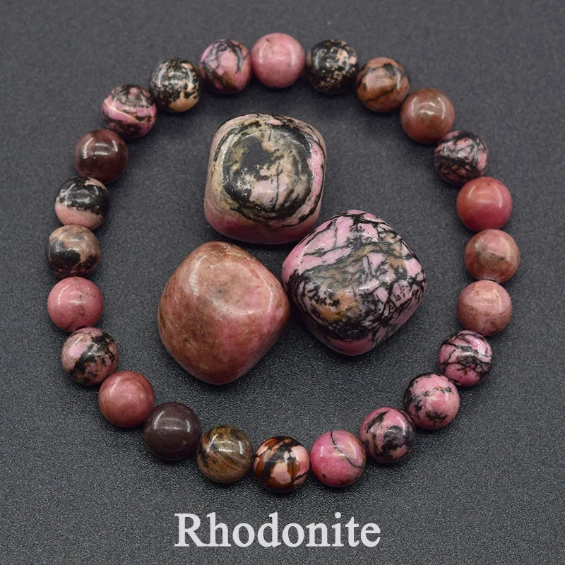Rhodonite Crystal Bracelet – Love, Compassion & Emotional Healing