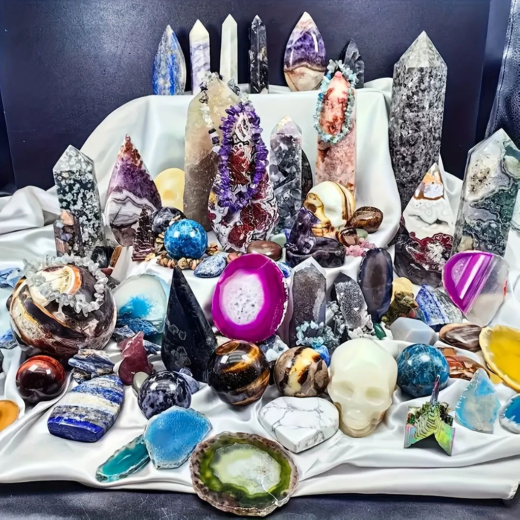 Mystical Crystal Mystery Box | Handpicked Raw & Tumbled Stones | 1lb, 2lb, or 3lb Box of Healing Crystals & Gemstones