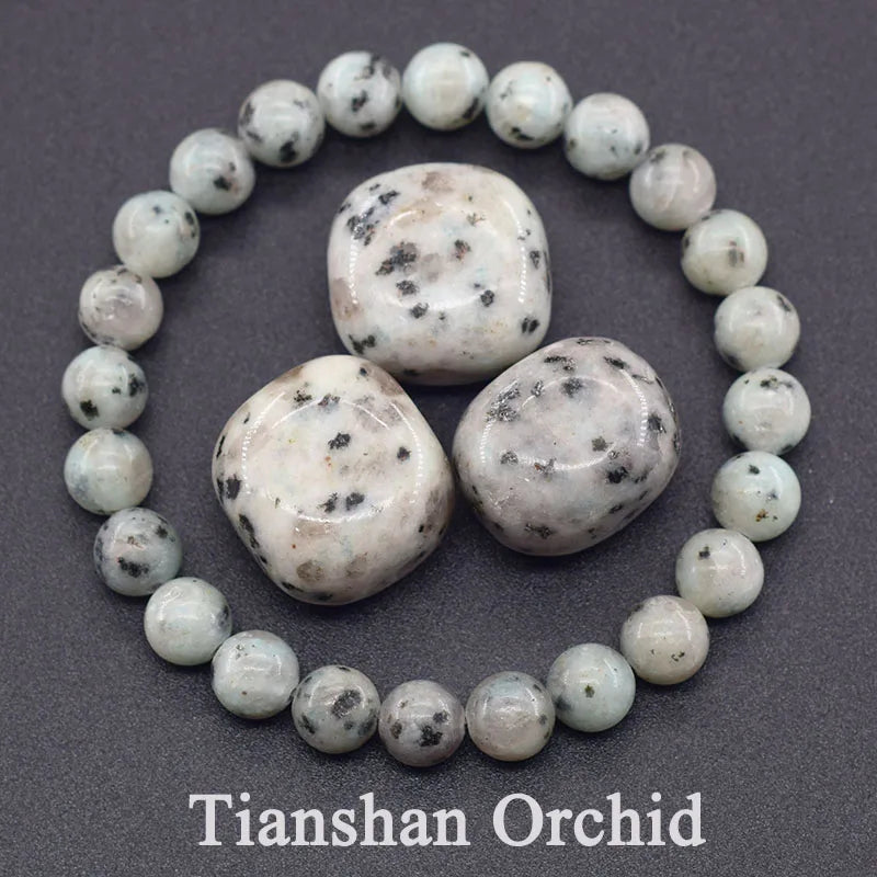 Tianshan Orchid Stone Bracelet – Harmony, Healing & Emotional Balance