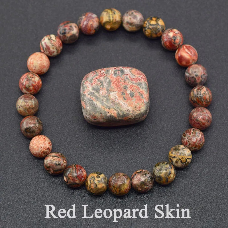 Red Leopard Skin Jasper Bracelet – Courage, Vitality & Spiritual Connection