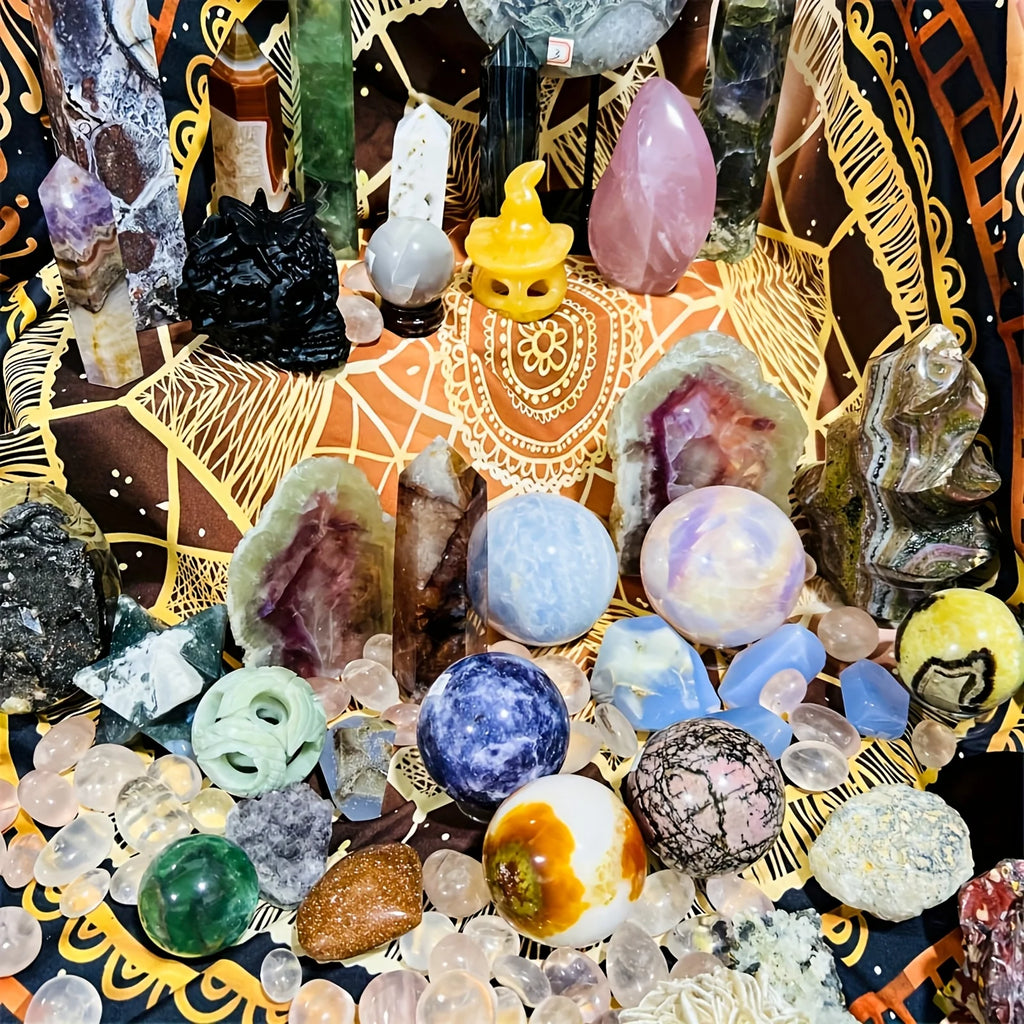 Mystical Crystal Mystery Box | Handpicked Raw & Tumbled Stones | 1lb, 2lb, or 3lb Box of Healing Crystals & Gemstones