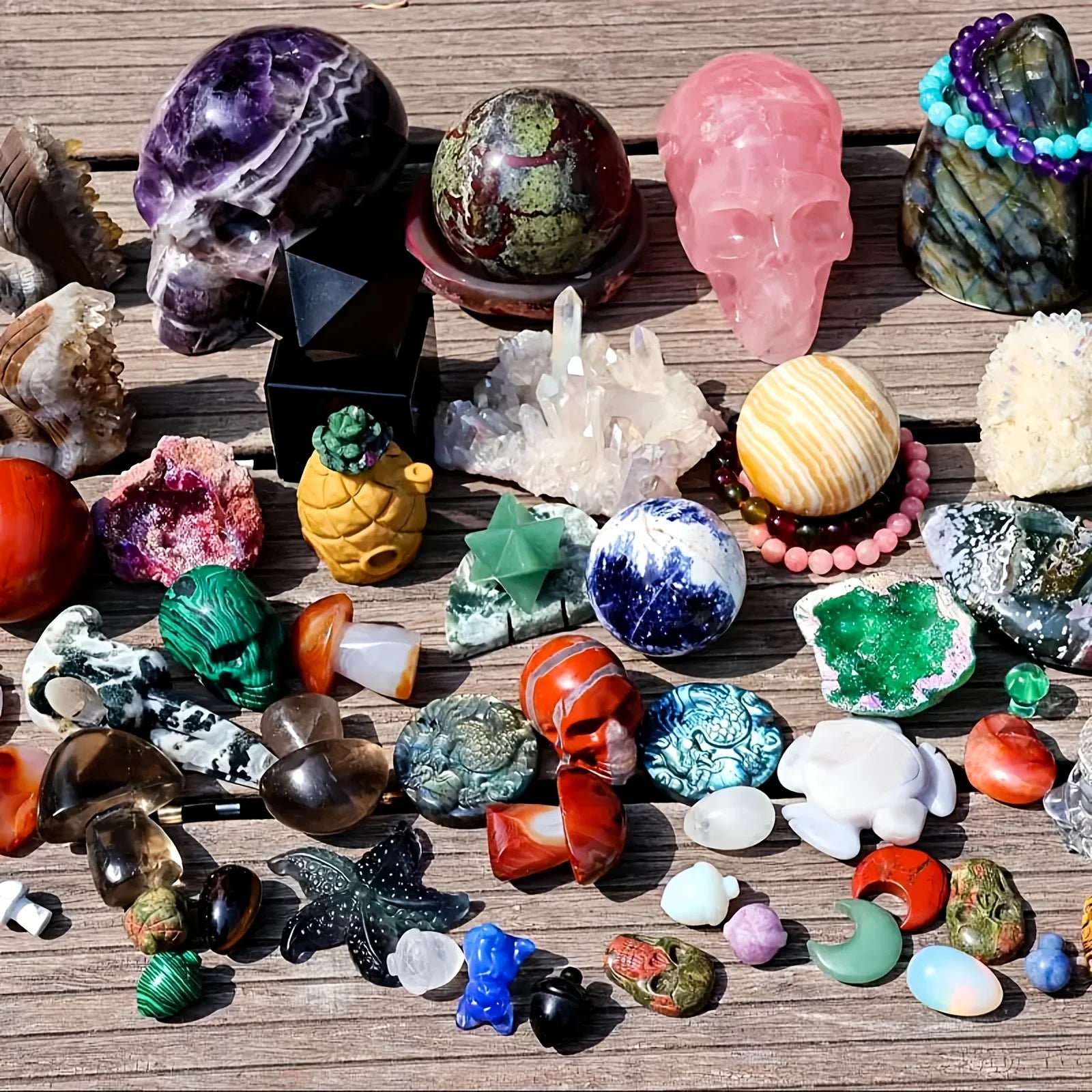 Mystical Crystal Mystery Box | Handpicked Raw & Tumbled Stones | 1lb, 2lb, or 3lb Box of Healing Crystals & Gemstones
