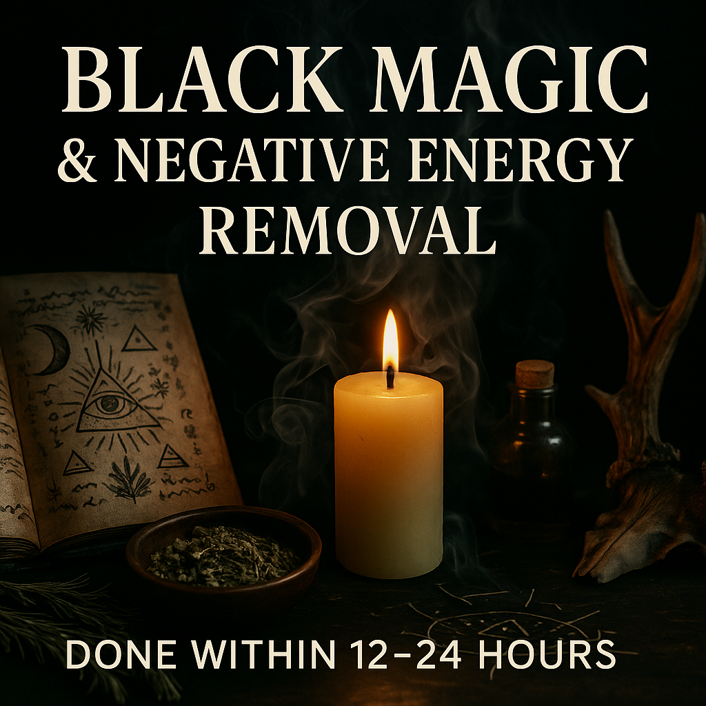 Black Magic & Negative Energy Removal – Done Within 12–24 Hours