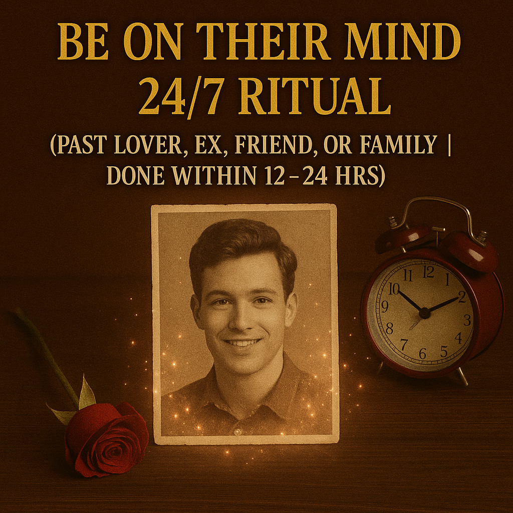 Be On Their Mind 24/7 Ritual (Past Lover, Ex, Friend, or Family | Done within 12–24 hrs)