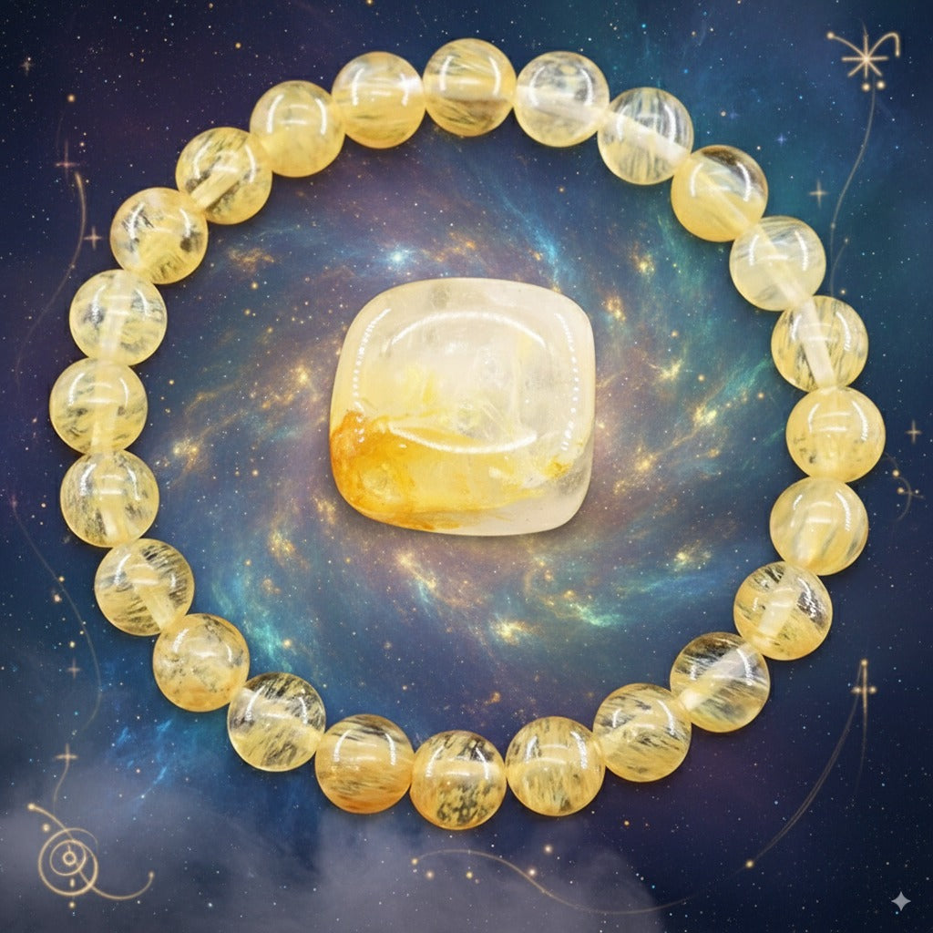 Tea Watermelon Crystal Bracelet – Joy, Abundance & Positive Energy