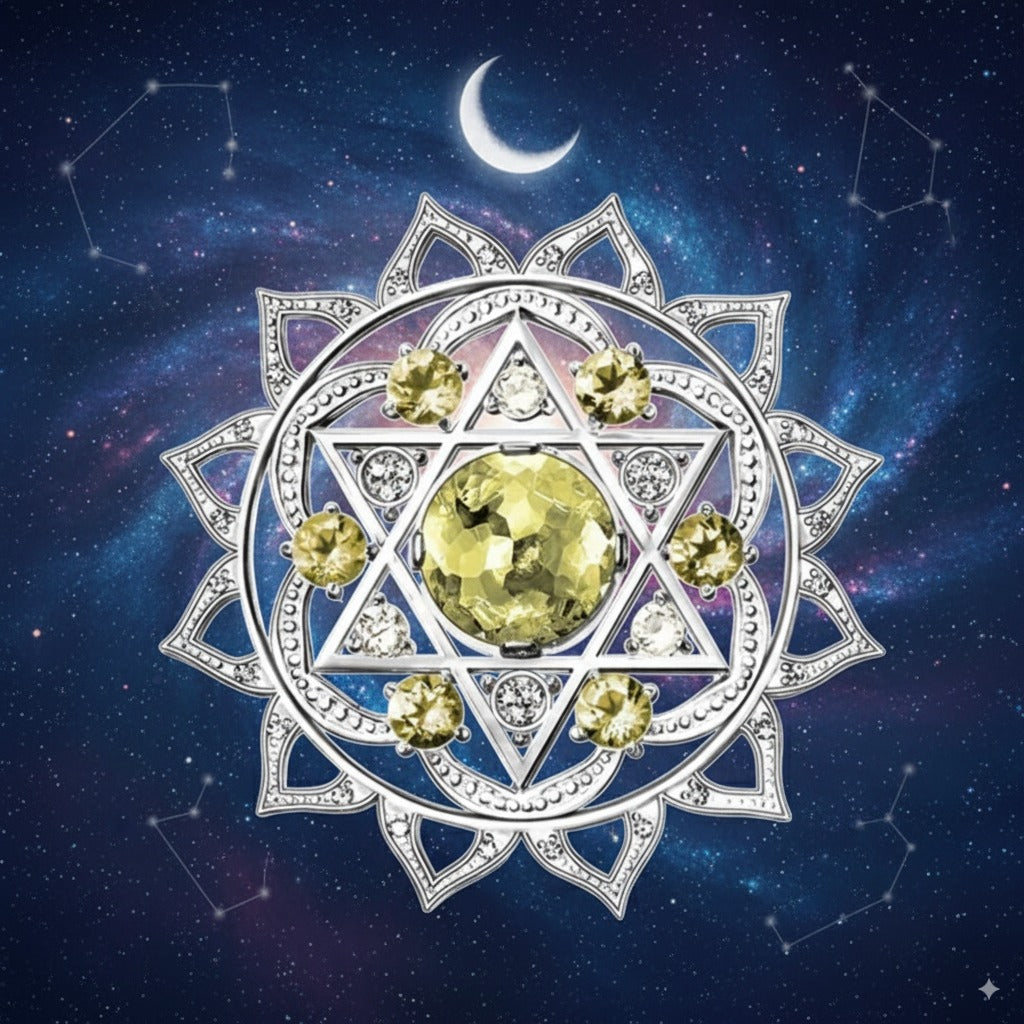 Heart Chakra Mandala Pendant – 925 Sterling Silver Sacred Geometry Amulet for Love, Healing & Manifestation