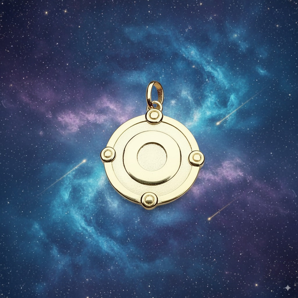 Crescent Moon, Stars & Clouds Pendant – 925 Sterling Silver with Zircon & Enamel Accents