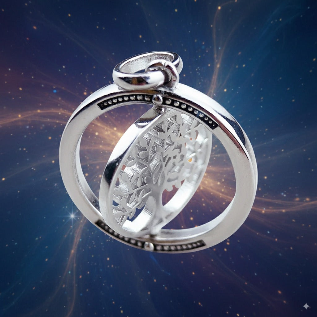 Brie & Marie Rotating Tree of Life Pendant – 925 Sterling Silver Symbol of Balance & Growth